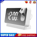 LED Digital Projector Alarm Clock Temperature Display Wake Up Watch (White)