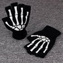 1 Pair Skeleton Cycling Gloves Outdoor Sports Bicycle Finger Gloves M3T2 C4G0