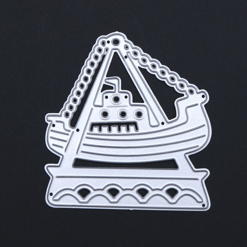 Pirate Ship DIY Jigsaw Puzzle Metal Stencil Scrapbook Craft Punch Mold