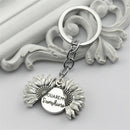 Flower Open Locket Car Keyring Sunflower Keychain You Are My Sunshine Pendant