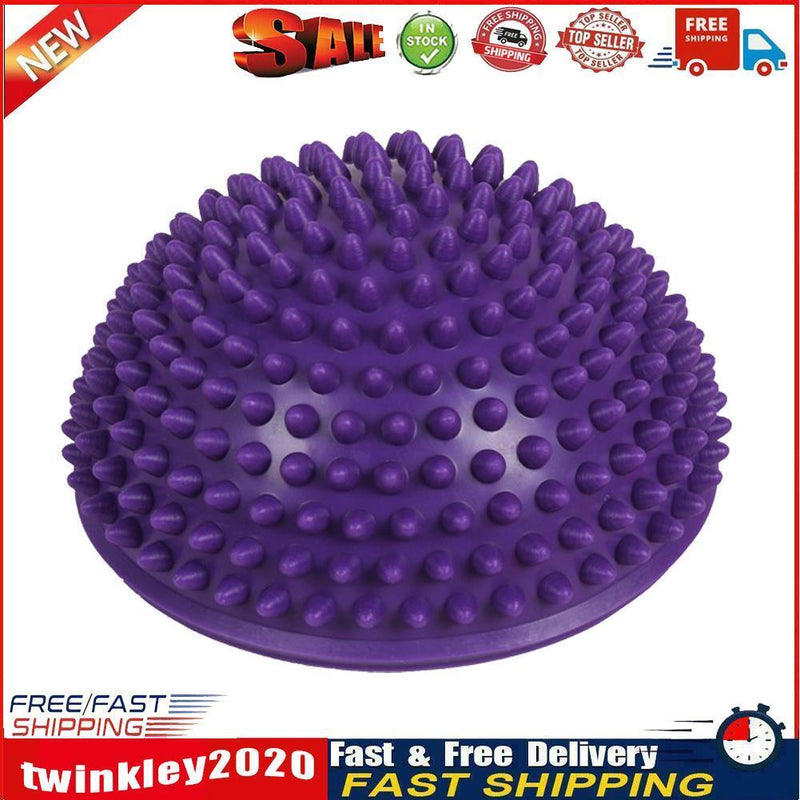 Inflatable Half Sphere Yoga Balls Massage Trainer Balancing Ball (Purple) Newly