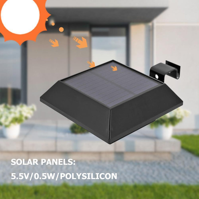 6LED Solar Light Outdoor Motion Sensor Garden Yard Wall Lamp (Cold White)  Newly