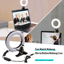 Video Conference Lighting Kit Clip on 6 inch Ring Light for Laptop Monitor Newly