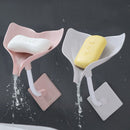 Fish Tail Adjustable Punch-free Soap Box Drain Rack Soap Holder Sponge Holder