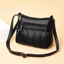 Fashion Solid Color Shoulder Messenger Bags Women PU Leather Crossbody Handbags