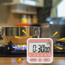 Digital Stopwatch Kitchen Countdown Timer Alarm Reminder Clock (Pink)