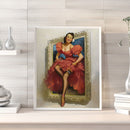 Paint By Numbers for Beginner Girl in Picture DIY Painting Kit on Canvas