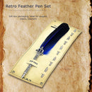 Calligraphy Feather Dip Pen+5 Nib Writing Ink Quill Fountain Pen (Blue) Newly