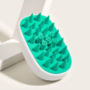 Silicone Head Body Scalp Massage Brush Hair Washing Clean Combs (White) Newly