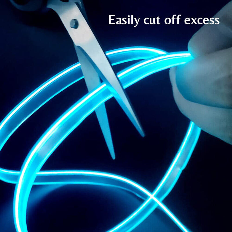 3/5m Car Interior EL Wiring LED Strip Lamp for Auto Party Atmosphere Lighting