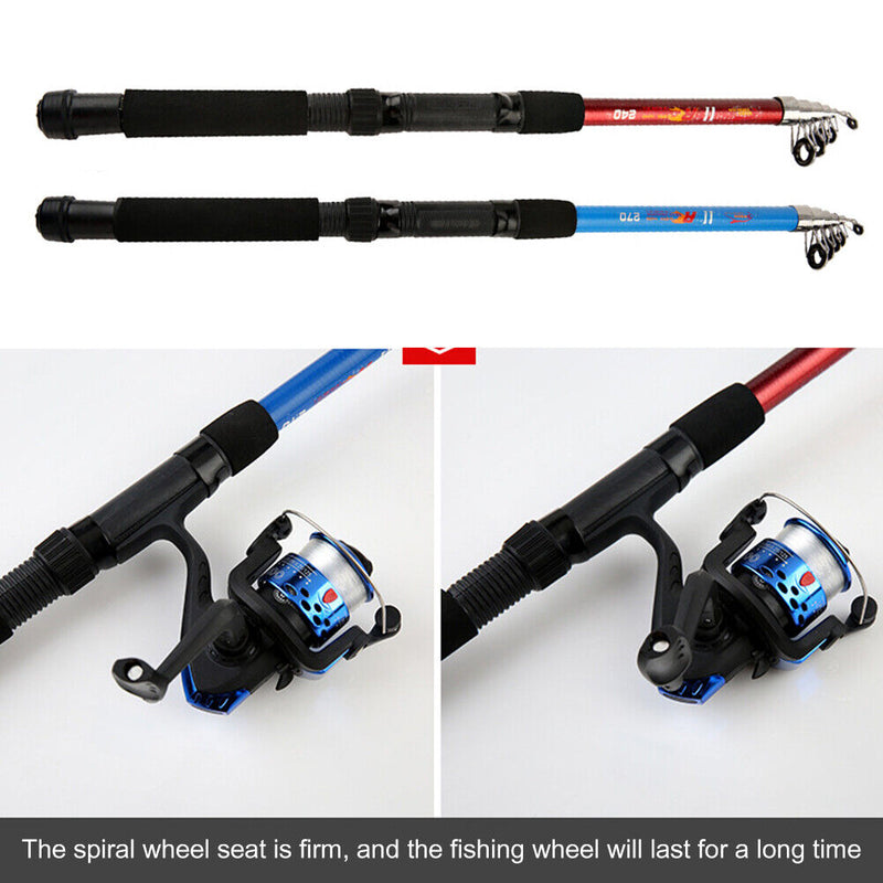 Ultra Hard Spinning Fishing Rod Fiberglass Long Shot Fishing Tackle (1.8m) Newly