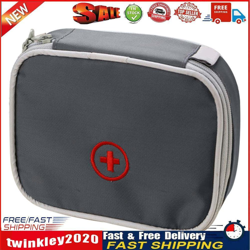 Portable Emergency Medical Bag Outdoor First Aid Drug Storage Bags (Gray) Newly