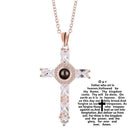 Pendant Present Cross Projection Necklace Bible Verses Bohemia Cross Shape
