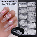 Nails Square Trapezoid Coloured Glaze Design False Tips Stiletto Press on Nails