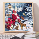 5D Diamond Painting Kit Santa and Animals Full Round Drill Rhinestone DIY W