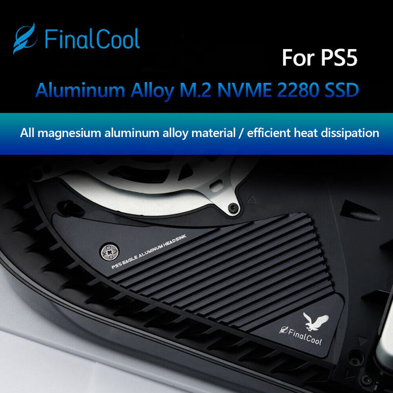 FinalCool Passive Cooler M.2 NVMe 2280 Solid State Drive SSD Heatsink for PS5