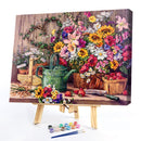 Table Flower Oil Paint By Numbers Kit DIY Drawing Picture for Adults Home Dec