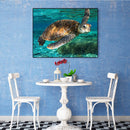 5D Rhinestone Picture DIY Swimming Turtle Full Round Drill Diamond Painting Kit