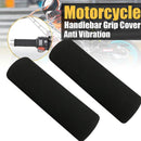 Motorbike Motorcycle Slip-On Foam Anti Vibration Comfort Handlebars Grip Covers#