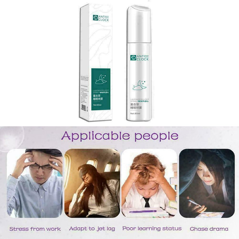 Sleep well lavender pillow mist spray stress relaxation 80ml aid B9C5 sleep S6D4