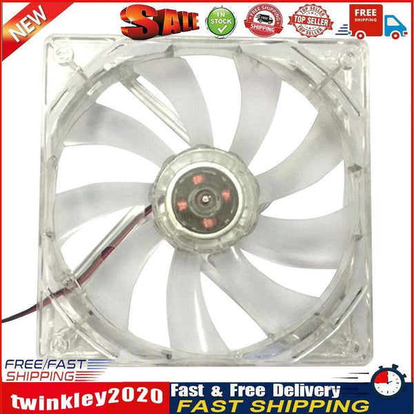 12cm 120mm RED LED 12V 4Pin Computer PC Case Cooler CPU Cooling LED Fan Newly