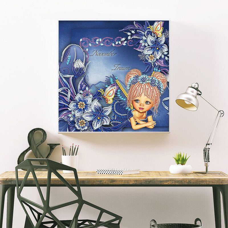 Diamond Painting Cartoon Girl Partial Special Drill Rhinestone Kit (EP001)
