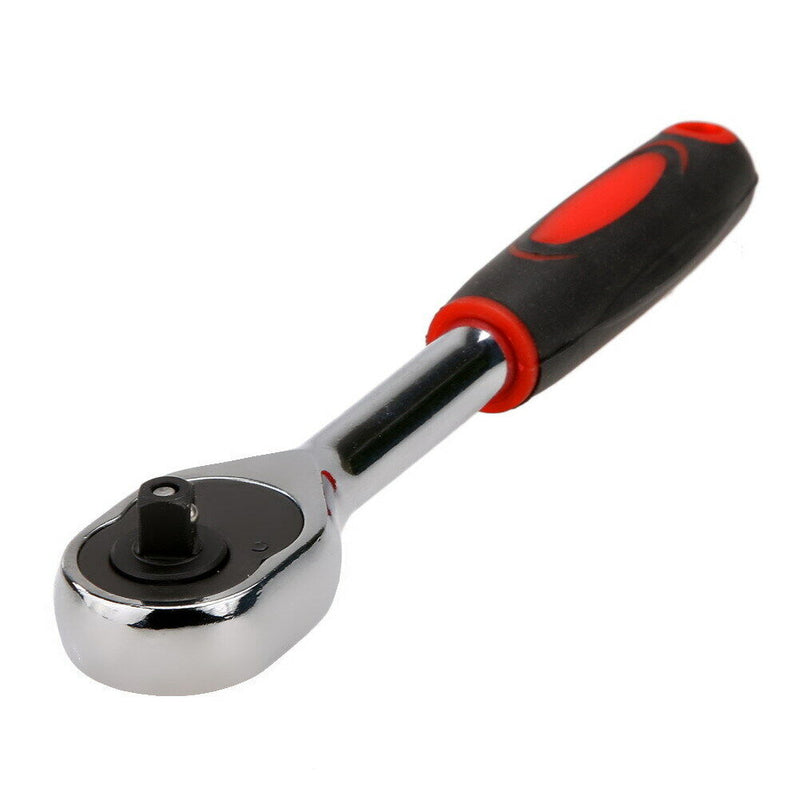 Quick Release 1/4" Inch pear head Drive Ratchet handle socket Wrench 24 Teeth