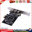 3 Ports 1394A Expansion Card PCI-E to IEEE 1394 1x 4Pin 2x 6Pin DV Adapter Newly