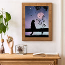 Diamond Painting 5D Moon Cat DIY Full Round Drill Mosaic Decoration Handwork Kit