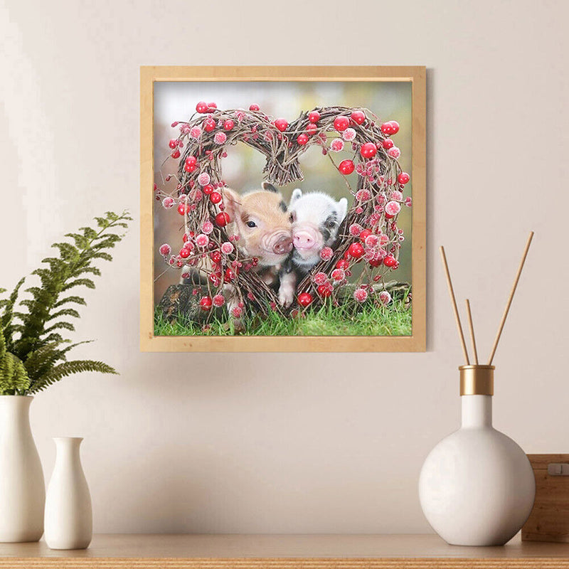 Full Embroidery Set Cross Stitch Needlework Kit 11CT Piggy Love Artwork DIY