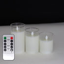 3pcs set Battery Operated With Remote Control LED Candles Flameless Flickering