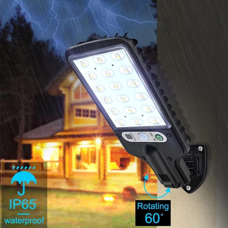 Outdoor Solar Road Lamp Waterproof 3-Mode Motion Sensor Wall Lights (18LED)