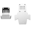 2PCS Anti-Slip Stainless Steel Protector Plate for Axial SCX24 DJ 1/24 RC Crawler Car