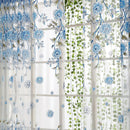 2pcs Peony Curtain Living Room Bedroom Home Door Window Curtain (Blue)