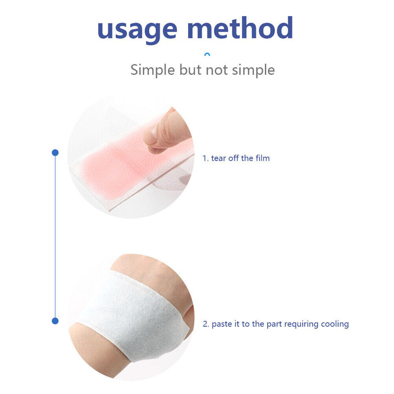 2pcs Cute Ice Cold Paste Kids Fever Pain Relief Summer Physical Cooling Stick
