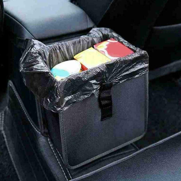 Car Trash CanLeak Waterproof Car Garbage Bag Hanging Trash Auto Bin Y4E0