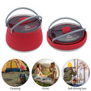 Silicone Folding Kettle Portable Tea Cooker Mini Boiling Water Pot (Red) Newly
