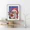 Cartoon Santa Elk Oil Paint By Numbers Kits DIY Handpainted on Canvas Art