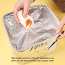 Cartoon Oxford Food Insulation Bag Multi-layer Zipper Bag (Green)