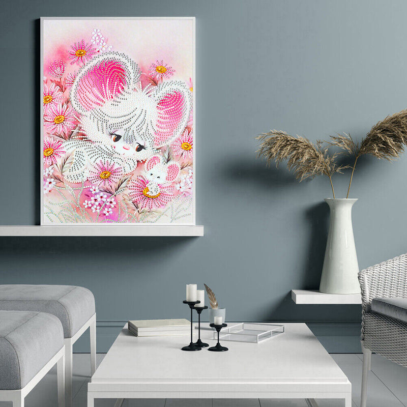5D DIY Special Shaped Diamond Painting Kits Mouse Partial Drill Rhinestone