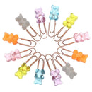 Bear School Office Stationery Organizer Clip Holder Bookmark Binder Paper Clips