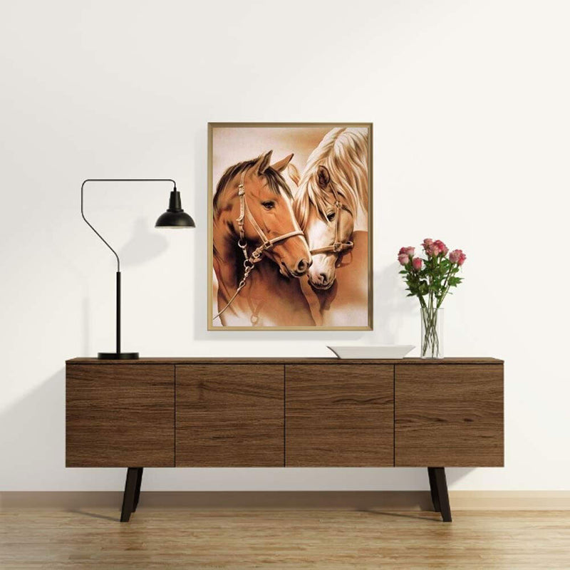 Two Horses Diamond Painting Kits Full Square Drill Home Wall Decor Art Craft