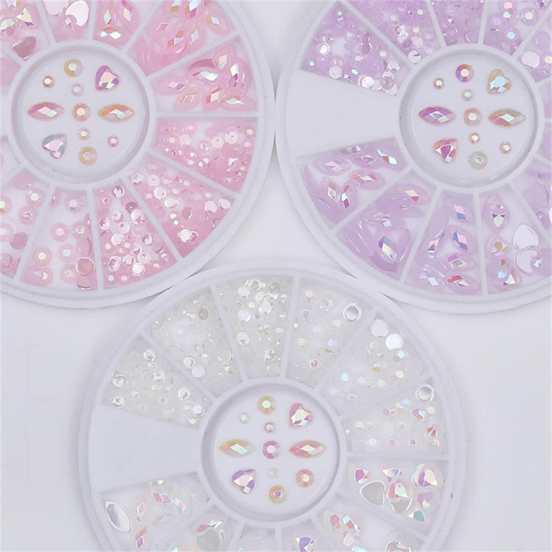 Water Dropped Elongated Glass Stone Nail Art Rhinestone DIY Tips Manicure Decor