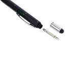 Ballpoint Pen Screwdriver Ruler Spirit Level Multifunction Pen(Black) Newly