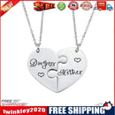 2pcs Love Heart Pendant Splice Daughter Mother Chain Necklace Women Jewelry