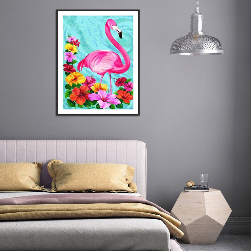 Diamond Painting Flamingo Full Round Drill Picture of Rhinestone DIY Drawing