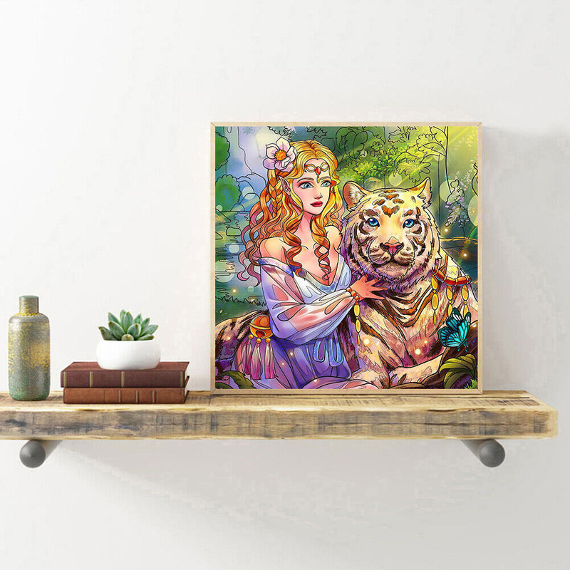 Diamond Painting Partial Special Starfish Beauty and the Tiger of
