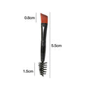 Beauty Makeup Bamboo Handle Eyebrow Brush + Eyebrow Comb Double-Ended E0V2