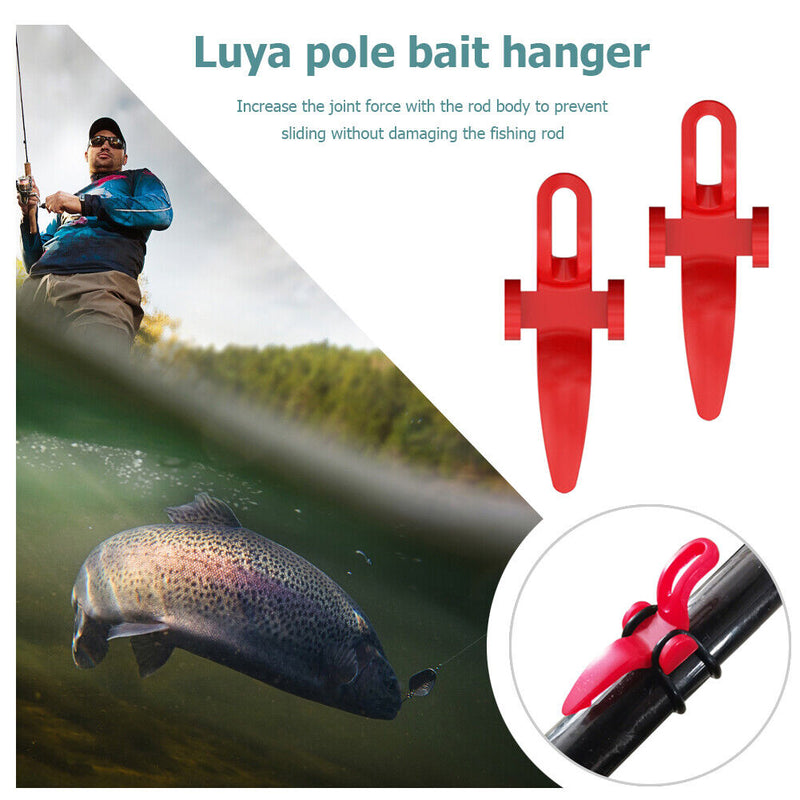2pcs Fishing Rod Pole Hook Keeper Bait Lure Jig Hooks Holder with Rubber Ring