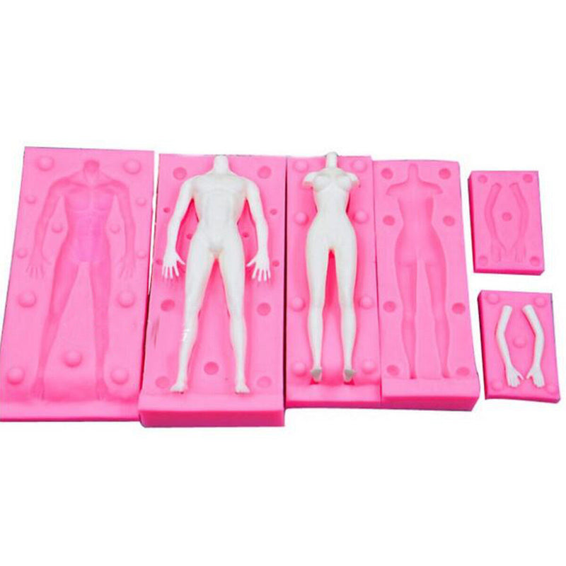 Silicone Mould Man + Woman Body Clay Mold Cake Chocolate Pastry Home Baking Tool